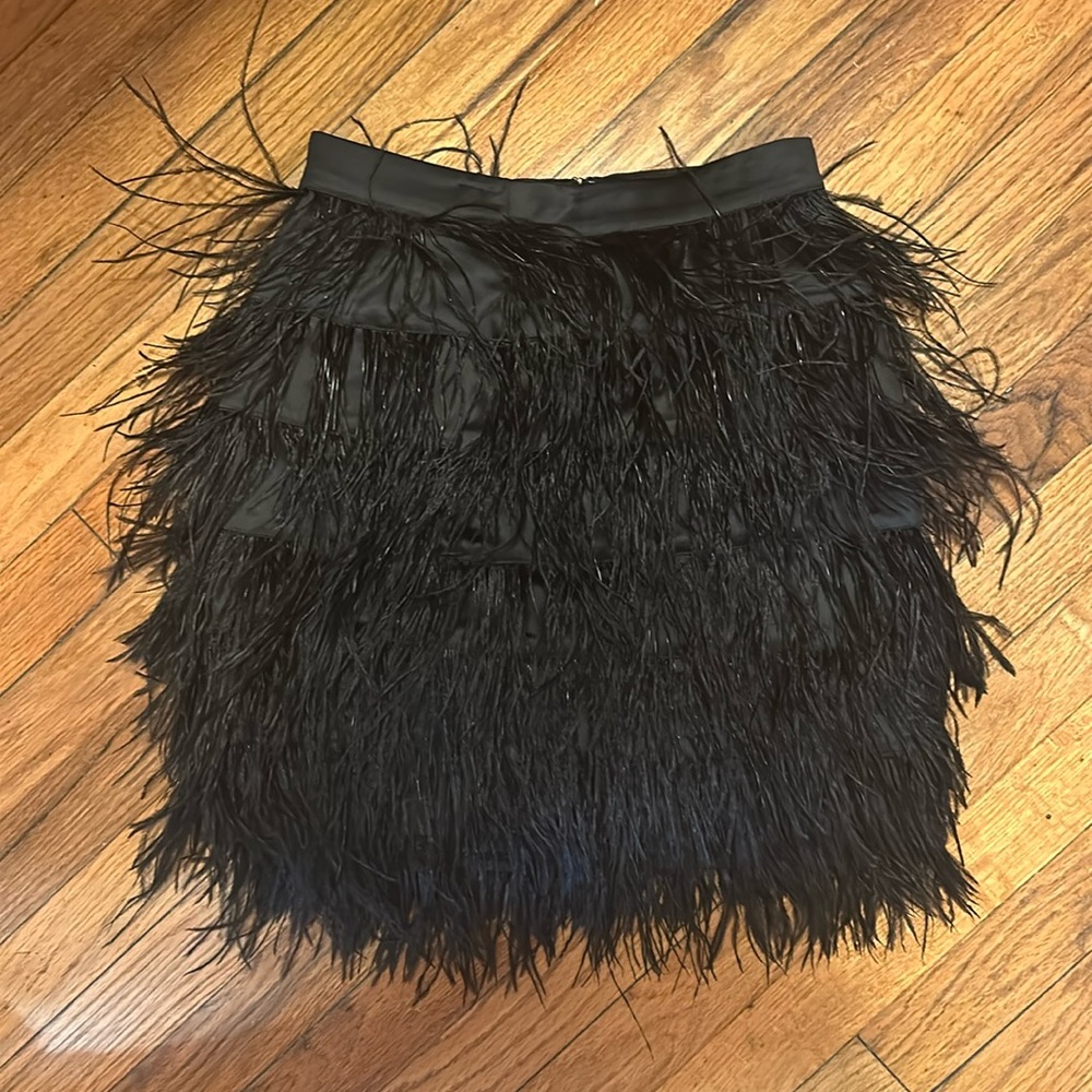 Feathered Bebe Skirt